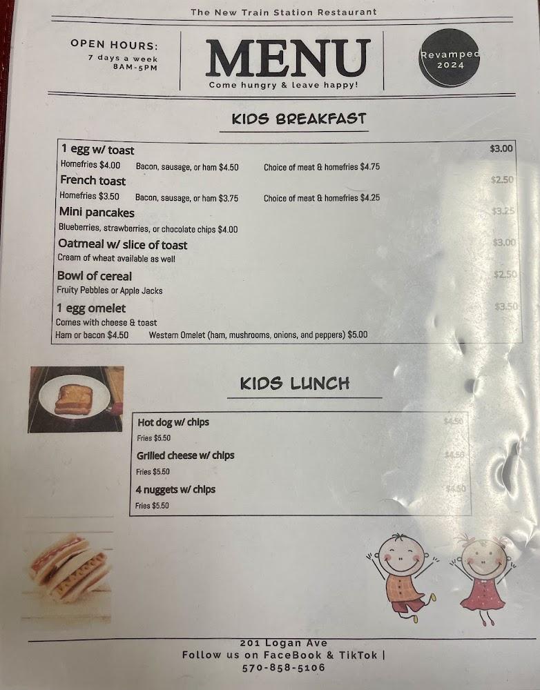 Train Station Restaurant Menu image 1