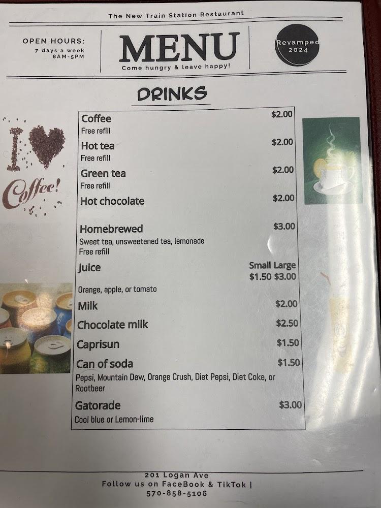 Train Station Restaurant Menu image 2