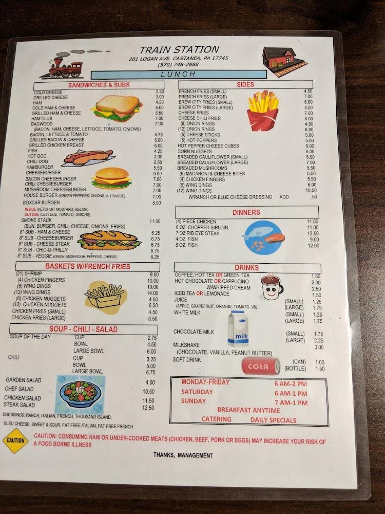 Train Station Restaurant Menu image 3